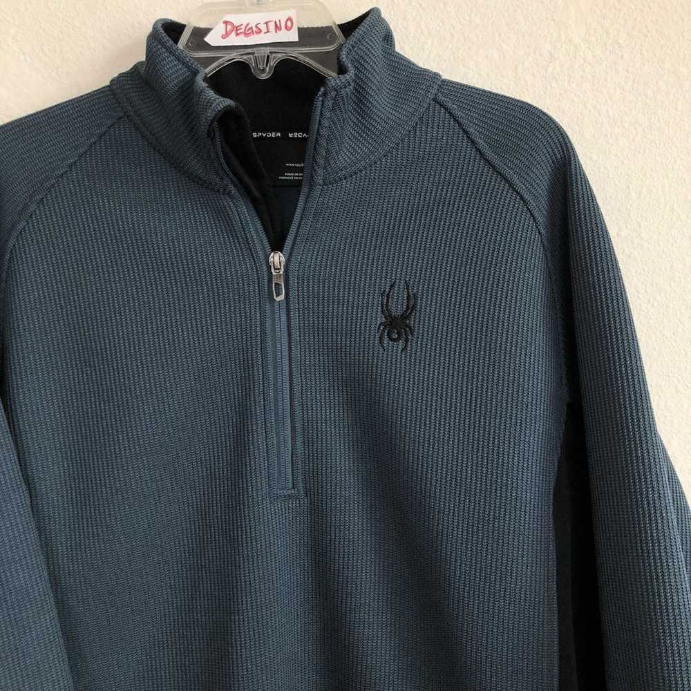 Spyder SPYDER Half Zip Navy Pullover Sweater - image 2