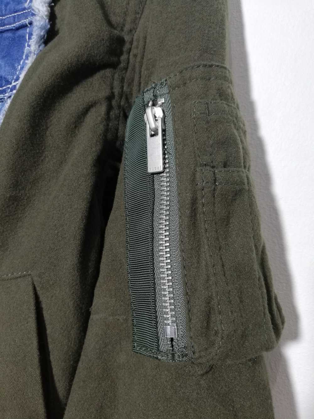 Sacai Denim Paneled Wool Twill Bomber Jacket - image 3