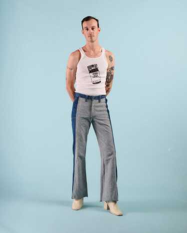 DEADSTOCK LADY LEE 1970's 70s Stretch Denim Flared Bell Bottoms Vintage  Jeans 34