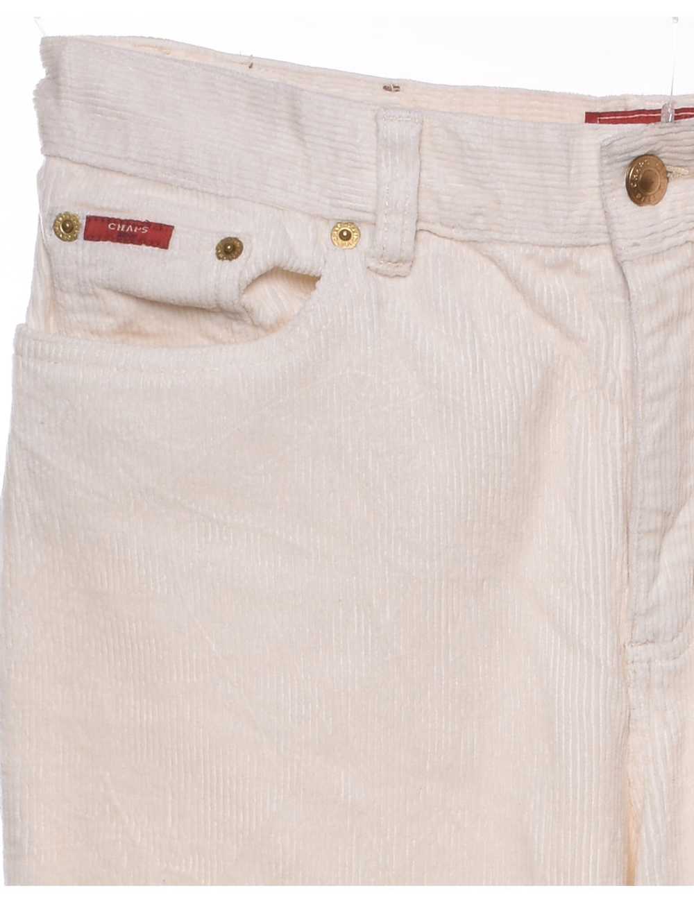 Chaps Off-White 1990s Corduroy Trousers - W31 L28 - image 3