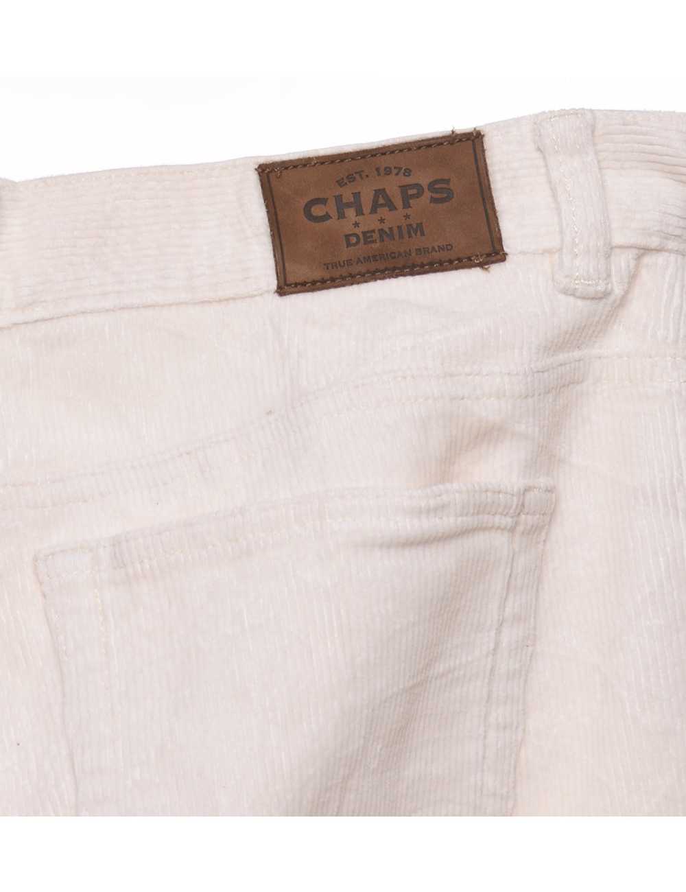 Chaps Off-White 1990s Corduroy Trousers - W31 L28 - image 4