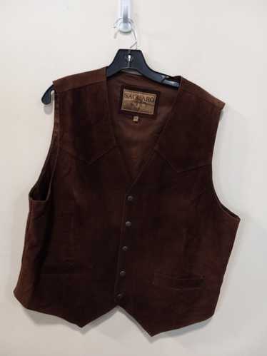 Roper Saguaro West Brown Leather Vest Size 2XL
