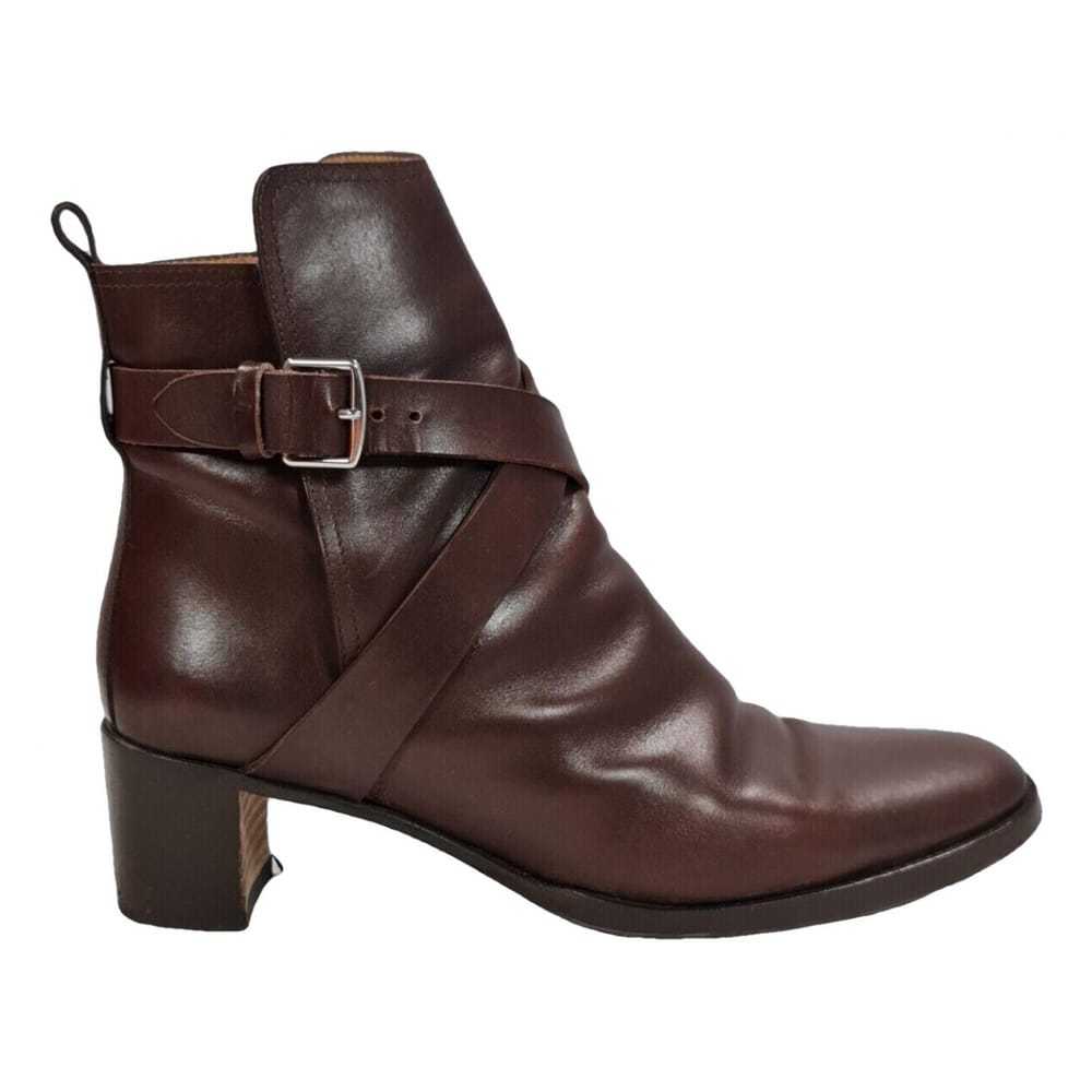 Hermès Leather biker boots - image 1