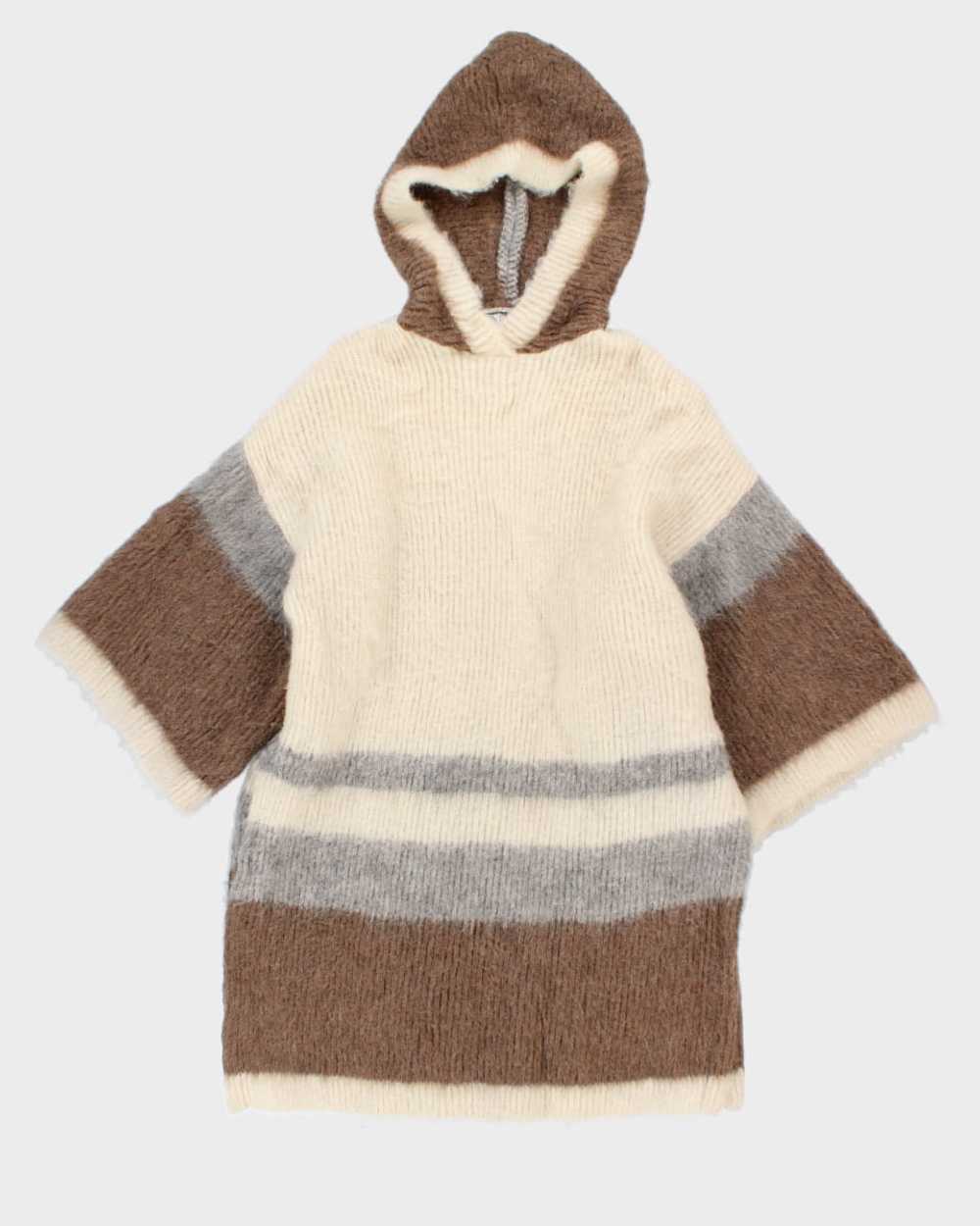 Vintage 90s Alafoss Arctic Sheep Wool Hooded Jump… - image 1