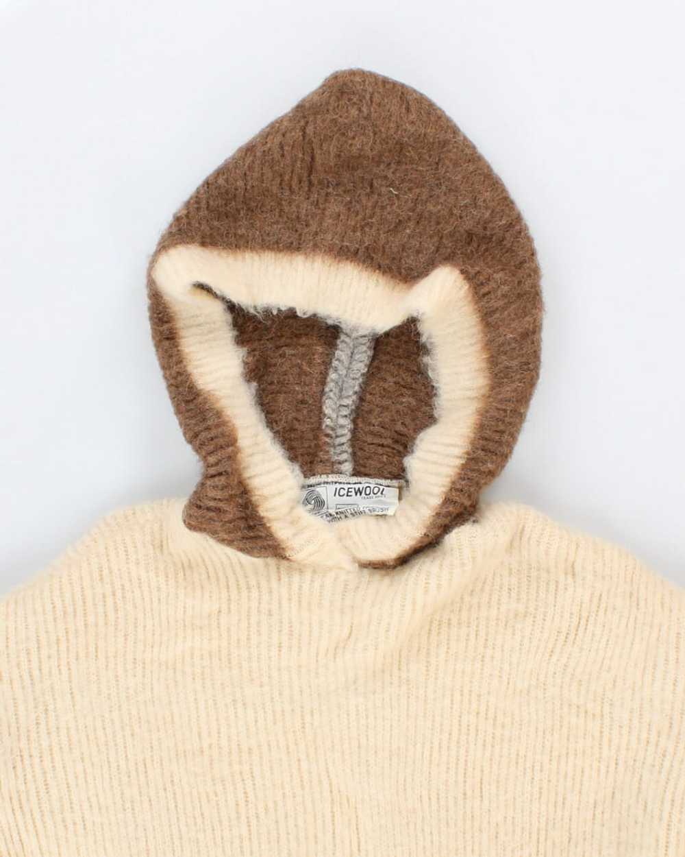 Vintage 90s Alafoss Arctic Sheep Wool Hooded Jump… - image 3