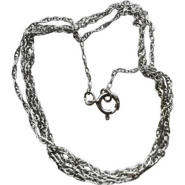 10k Vintage White Gold Prince of Wales Chain 19"