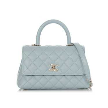Chanel A92990 Dark Blue Caviar 23261629 Mini Coco Handle Grainded Calfskin  Flap Bag