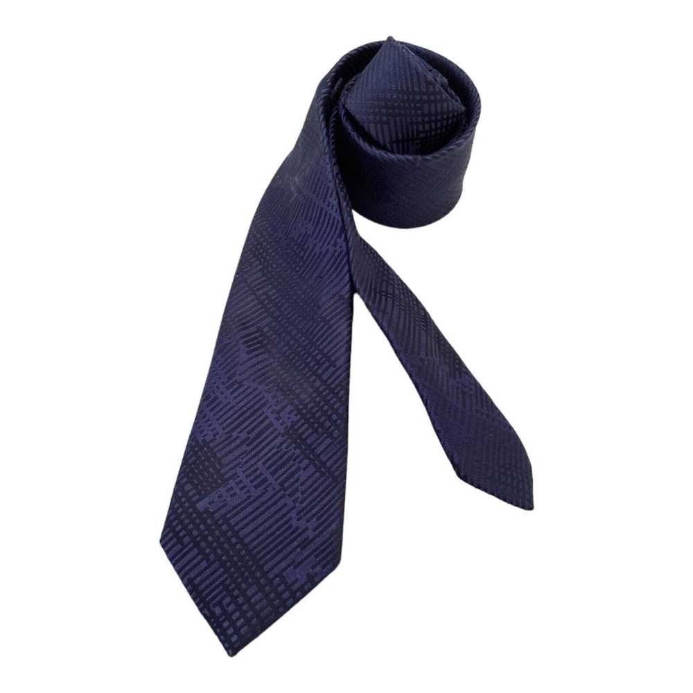 Z Zegna Z ZEGNA Blue Plaids & Checks Tie Italy 59… - image 2