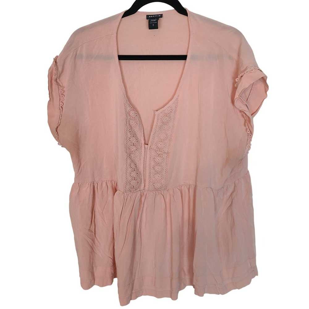 Other Torrid Womens 2X Blush Pink Lace Trim Dolma… - image 2