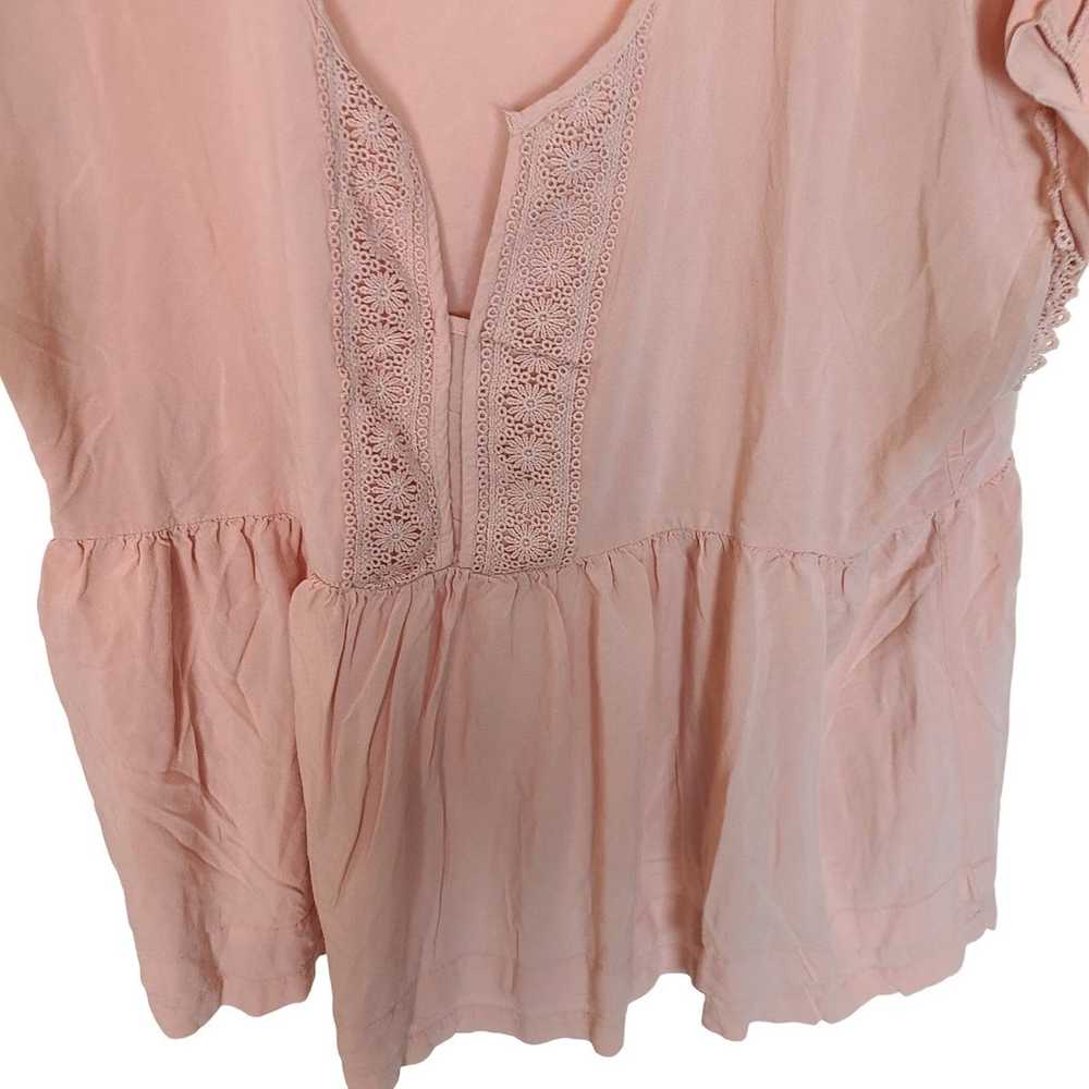 Other Torrid Womens 2X Blush Pink Lace Trim Dolma… - image 4