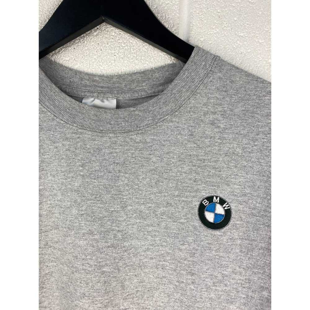 Vintage BMW Embroidered Logo Tee Sz L - image 2