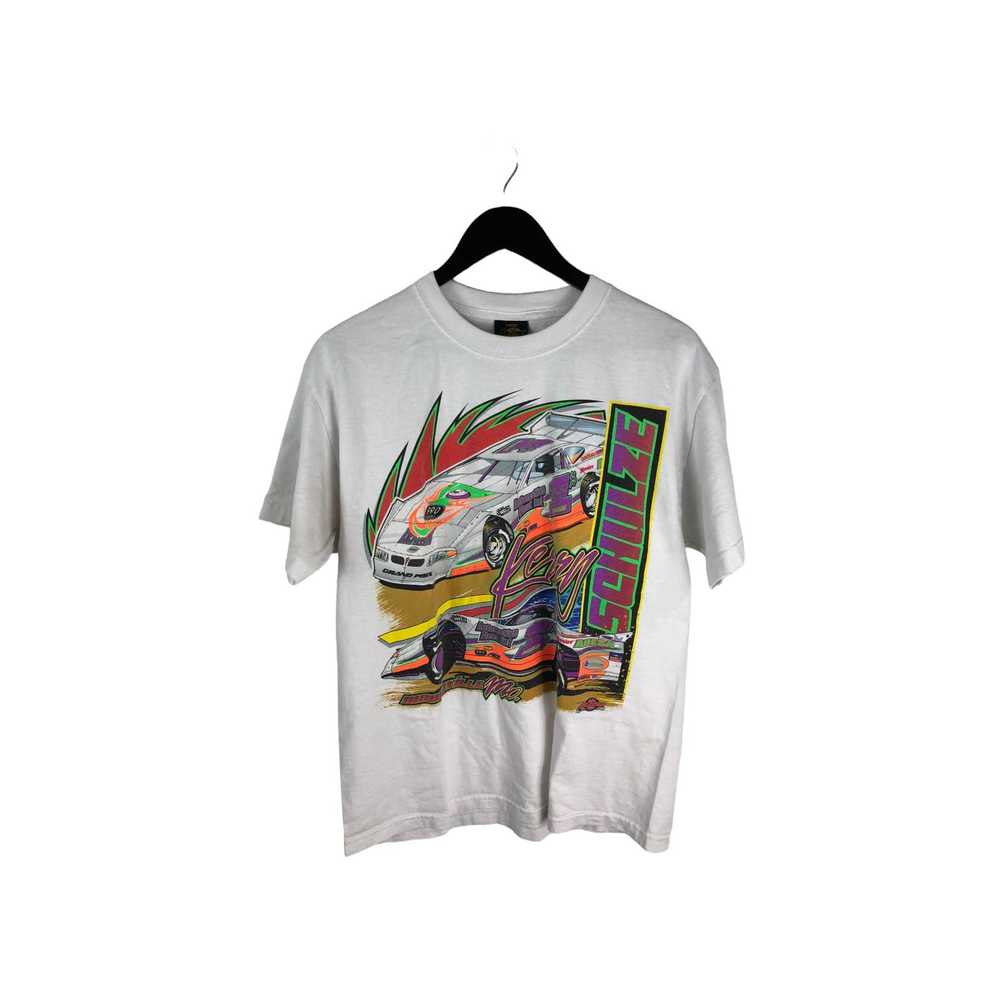 AriZona Vtg Dirt Oval Racing Schulze Tee Sz L - image 1