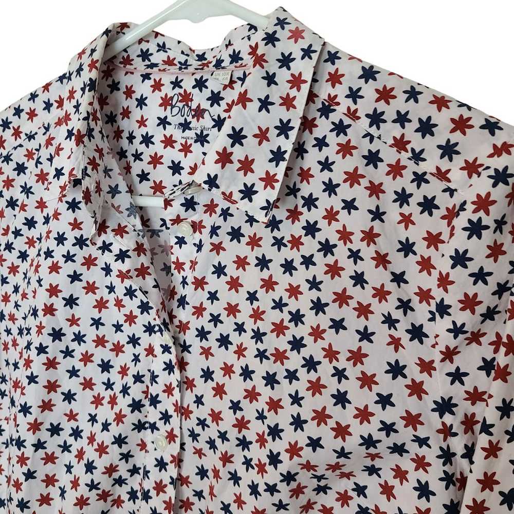 Boden Boden Womens 6R Red White Blue Floral Long … - image 6