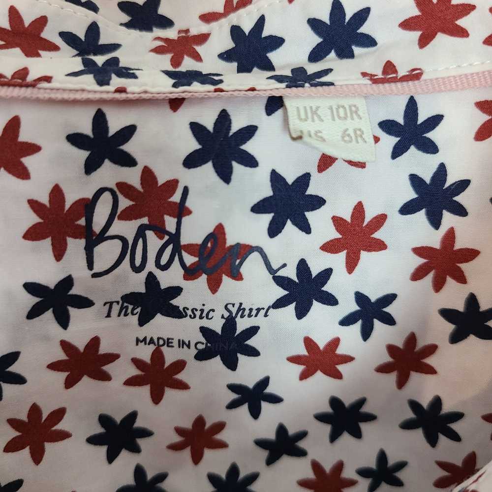 Boden Boden Womens 6R Red White Blue Floral Long … - image 7