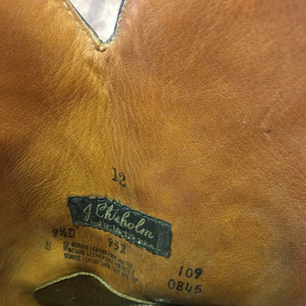 Other J Chisholm Vintage Cowboy Boots Mens 9.5 D - image 8