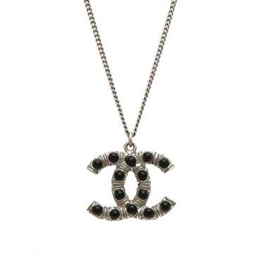 Chanel CHANEL Cocomark Necklace Pendant Metal Rhi… - image 1
