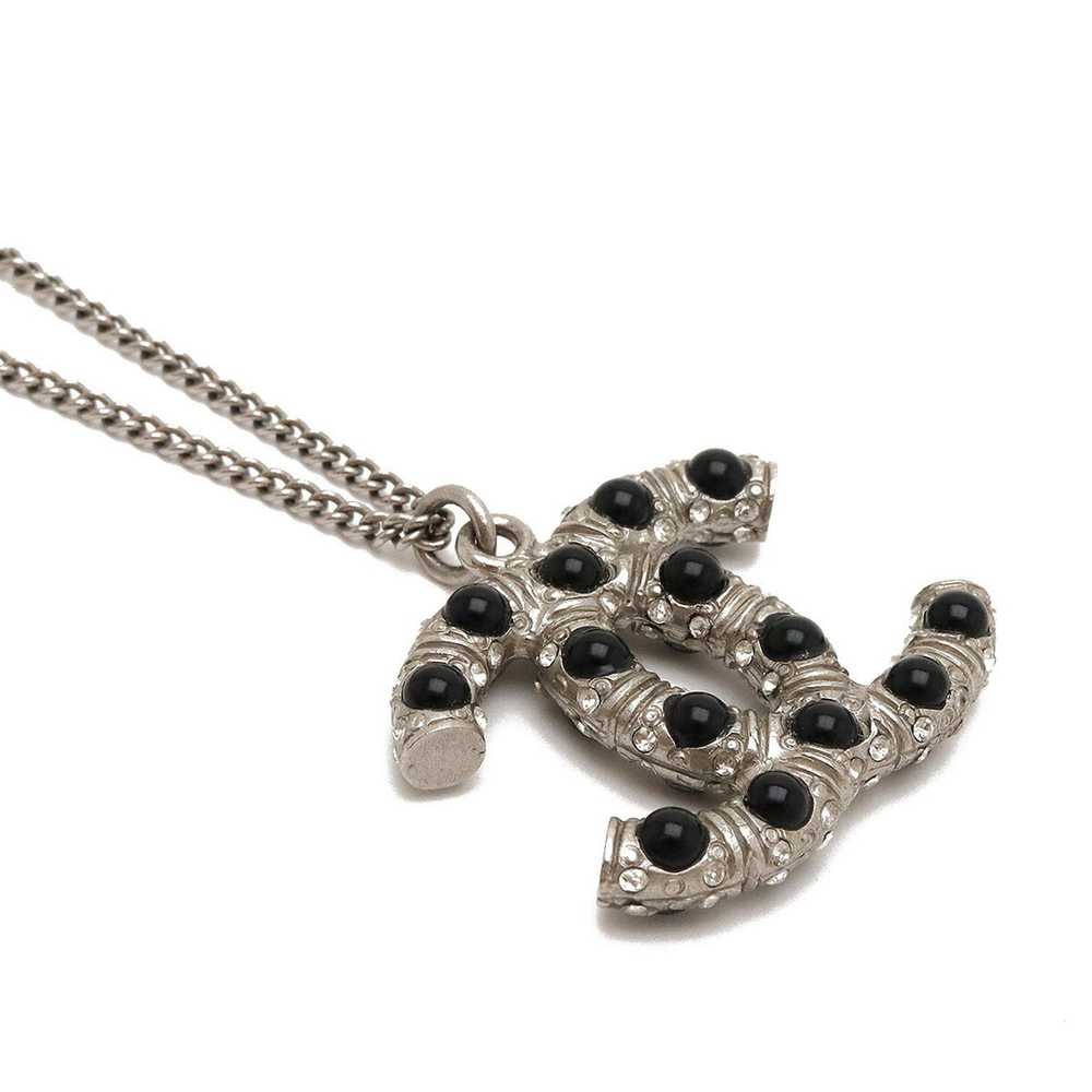 Chanel CHANEL Cocomark Necklace Pendant Metal Rhi… - image 4