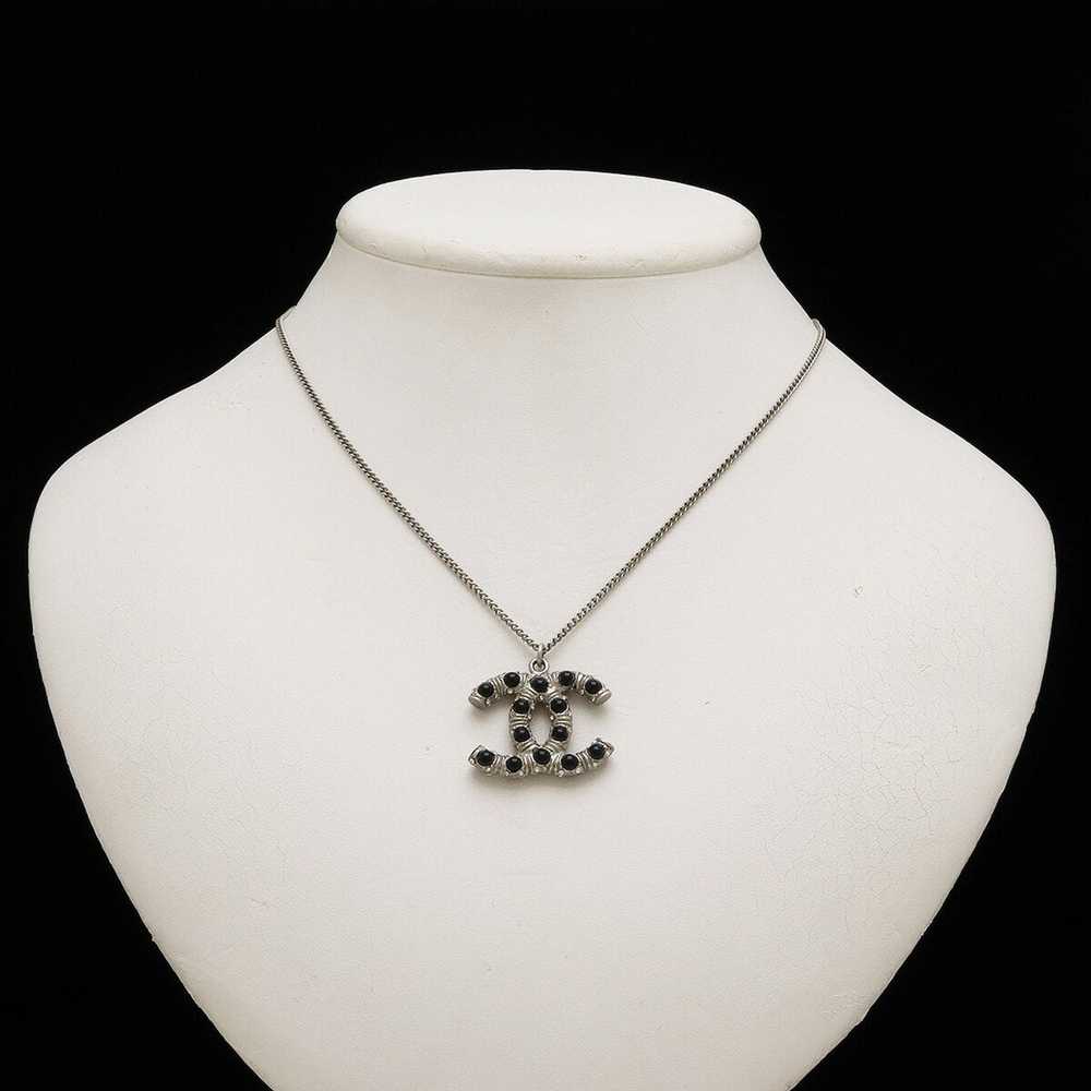 Chanel CHANEL Cocomark Necklace Pendant Metal Rhi… - image 6