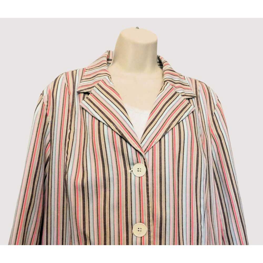 Other Cato Striped Jacket XL Brown Pink Blue Mult… - image 2