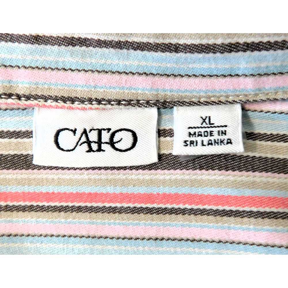 Other Cato Striped Jacket XL Brown Pink Blue Mult… - image 9