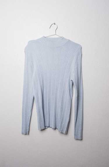 Sefr Sefr light blue mock neck wool sweater