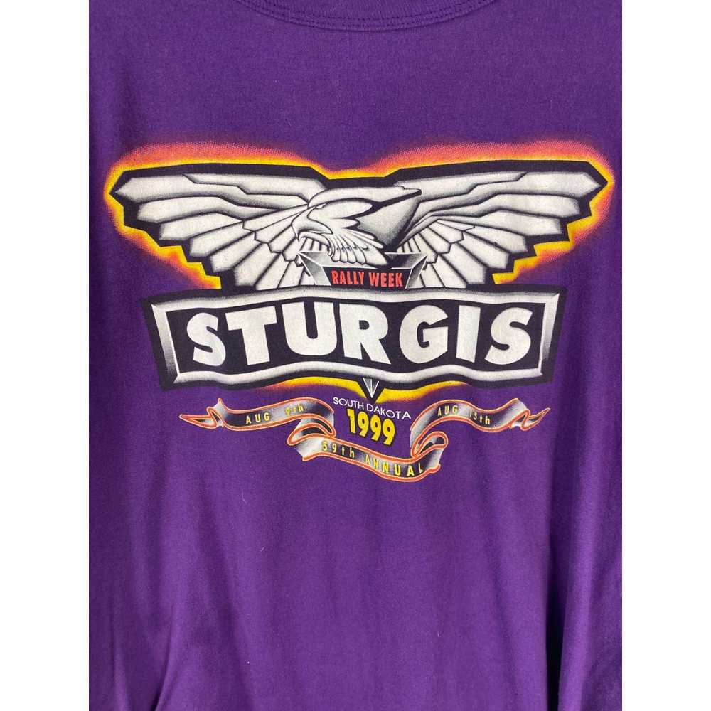 Russell Athletic VTG 1999 Sturgis Rally Purple Te… - image 2