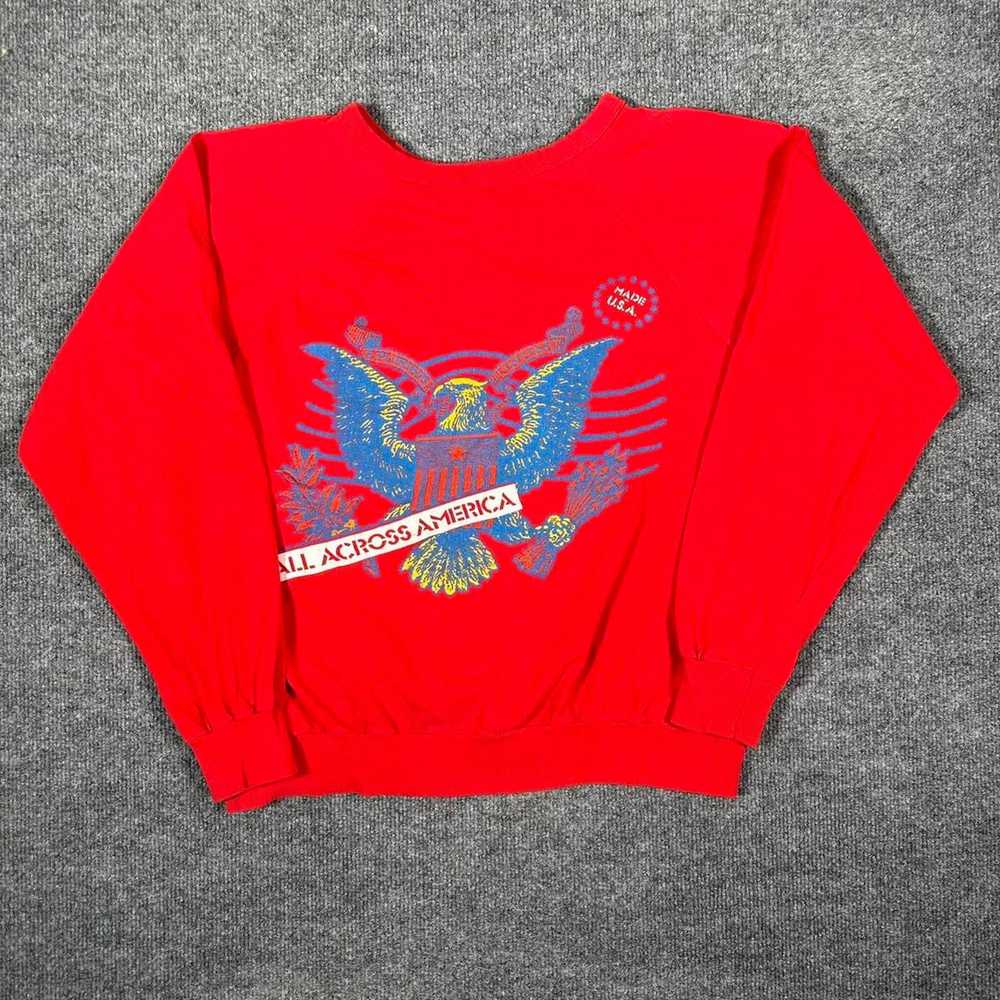 Hanes × Vintage Vintage USA Sweatshirt Mens Size … - image 2