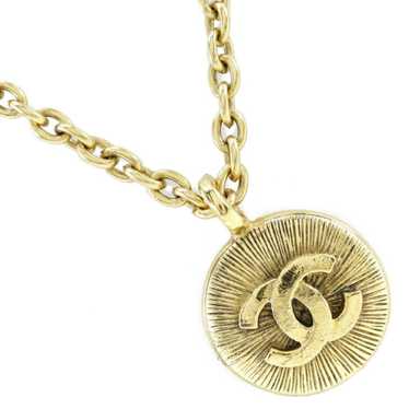 Chanel CHANEL COCO Mark Necklace Vintage Gold Pla… - image 1