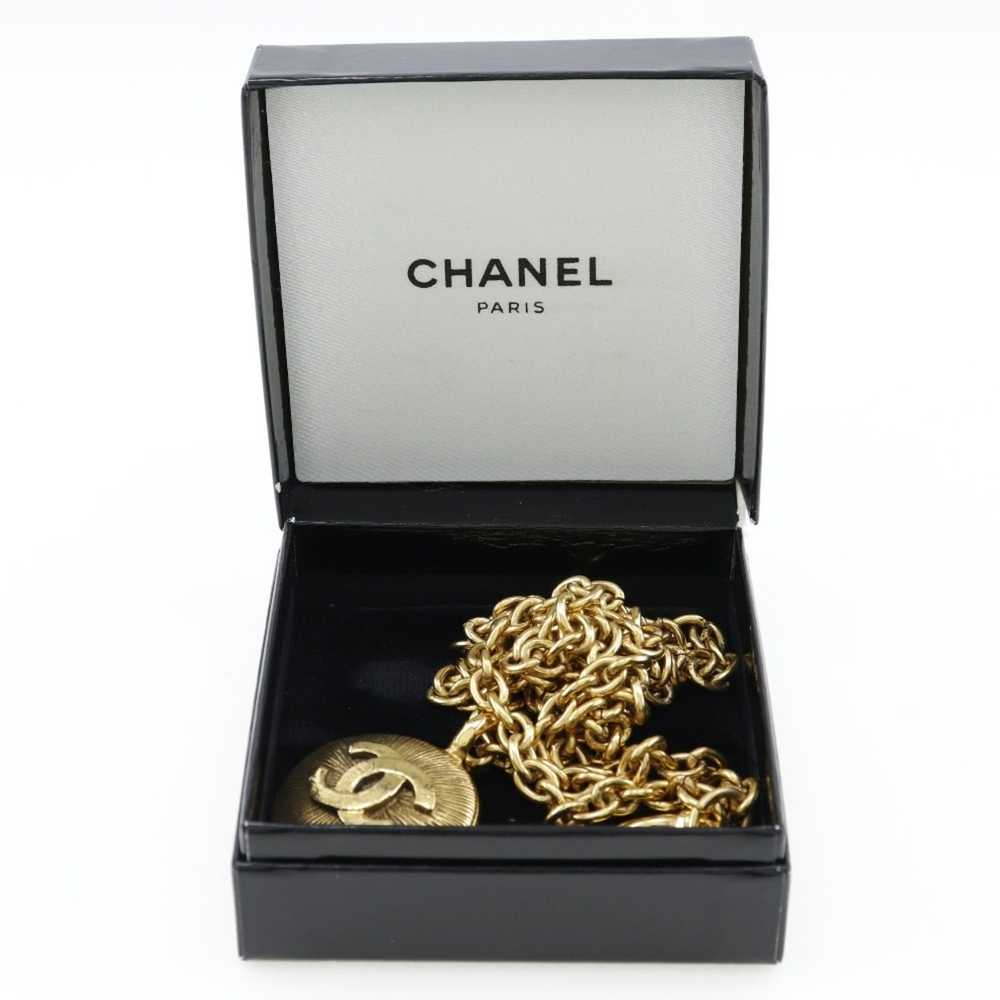 Chanel CHANEL COCO Mark Necklace Vintage Gold Pla… - image 9