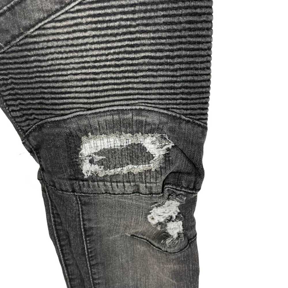 Streetwear Vintage DarkMonster Biker Black Jeans … - image 3