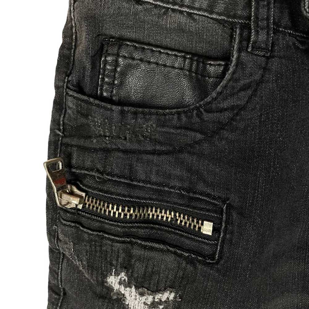 Streetwear Vintage DarkMonster Biker Black Jeans … - image 4