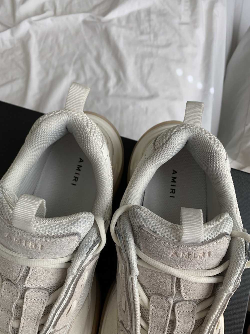 Amiri Amiri Bone Runner Sneakers Mixed White Size… - image 5