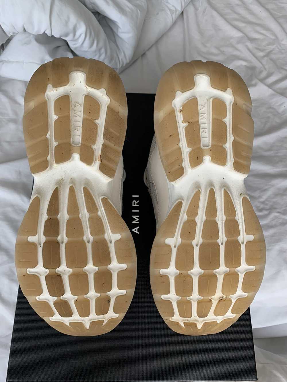 Amiri Amiri Bone Runner Sneakers Mixed White Size… - image 7