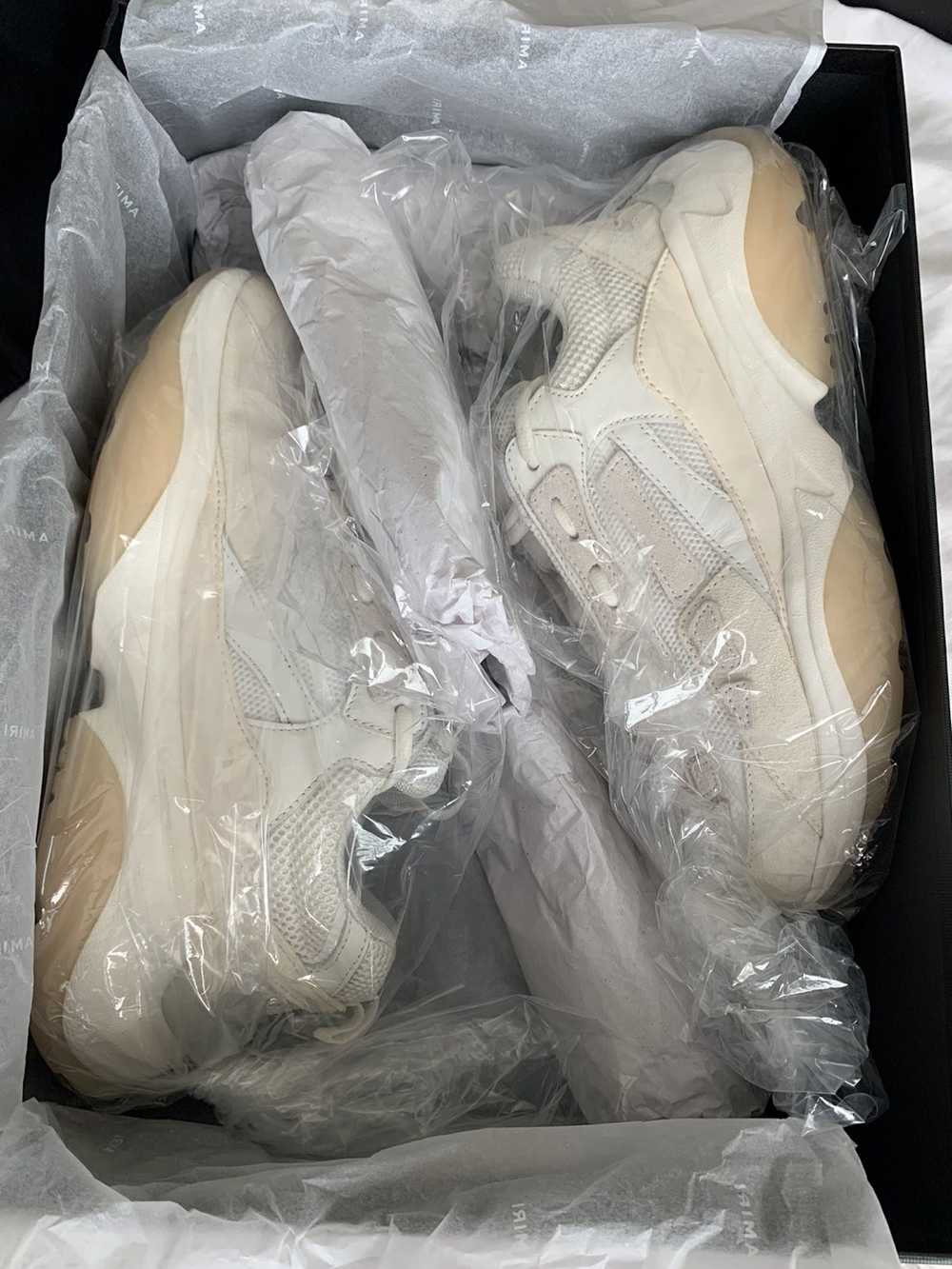 Amiri Amiri Bone Runner Sneakers Mixed White Size… - image 9