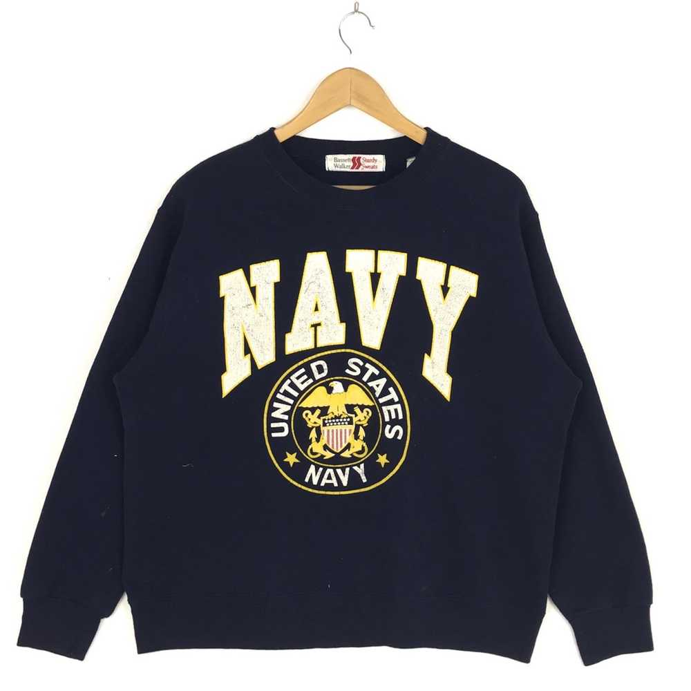 Vintage Vintage Basset Walker Sweatshirt Navy Uni… - image 1