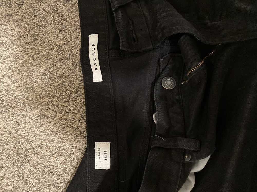 Pacsun Pacsun tipped taper jeans black - image 3