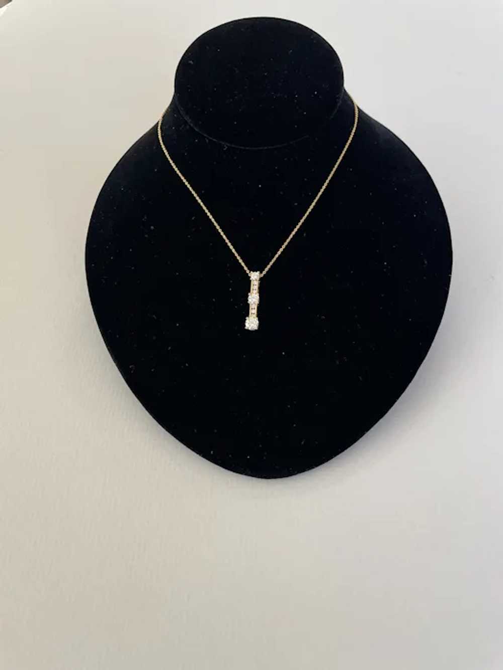 14 K Pendant, CZ, 14 K Chain - image 4