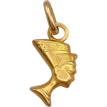 Nefertiti Egyptian Queen Charm 18K Gold