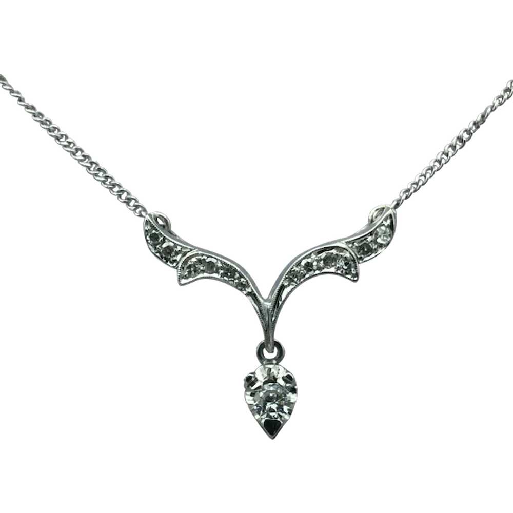 14KW 0.25ctw Diamond Pendant with 16'' Necklace - image 1