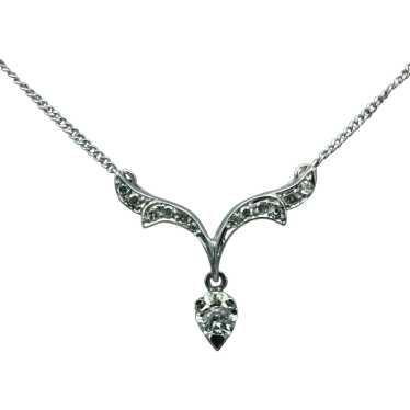 14KW 0.25ctw Diamond Pendant with 16'' Necklace - image 1