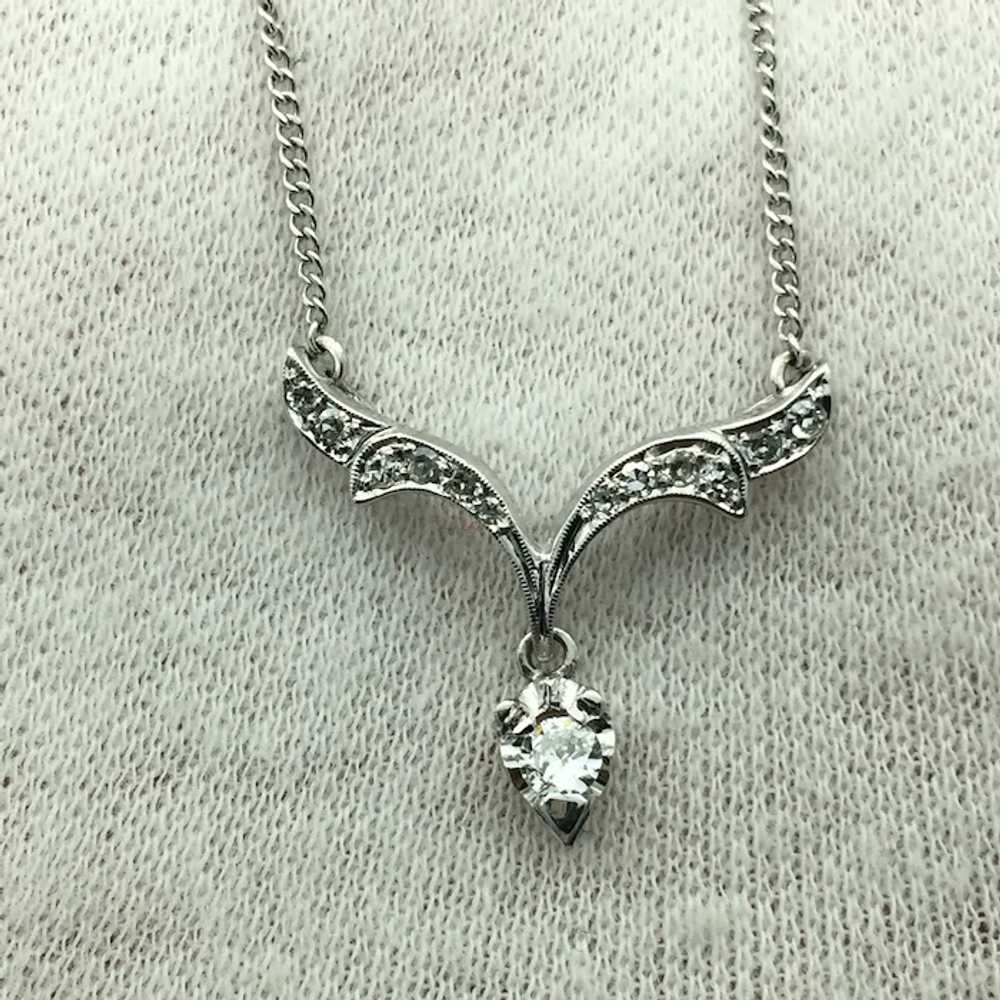 14KW 0.25ctw Diamond Pendant with 16'' Necklace - image 3