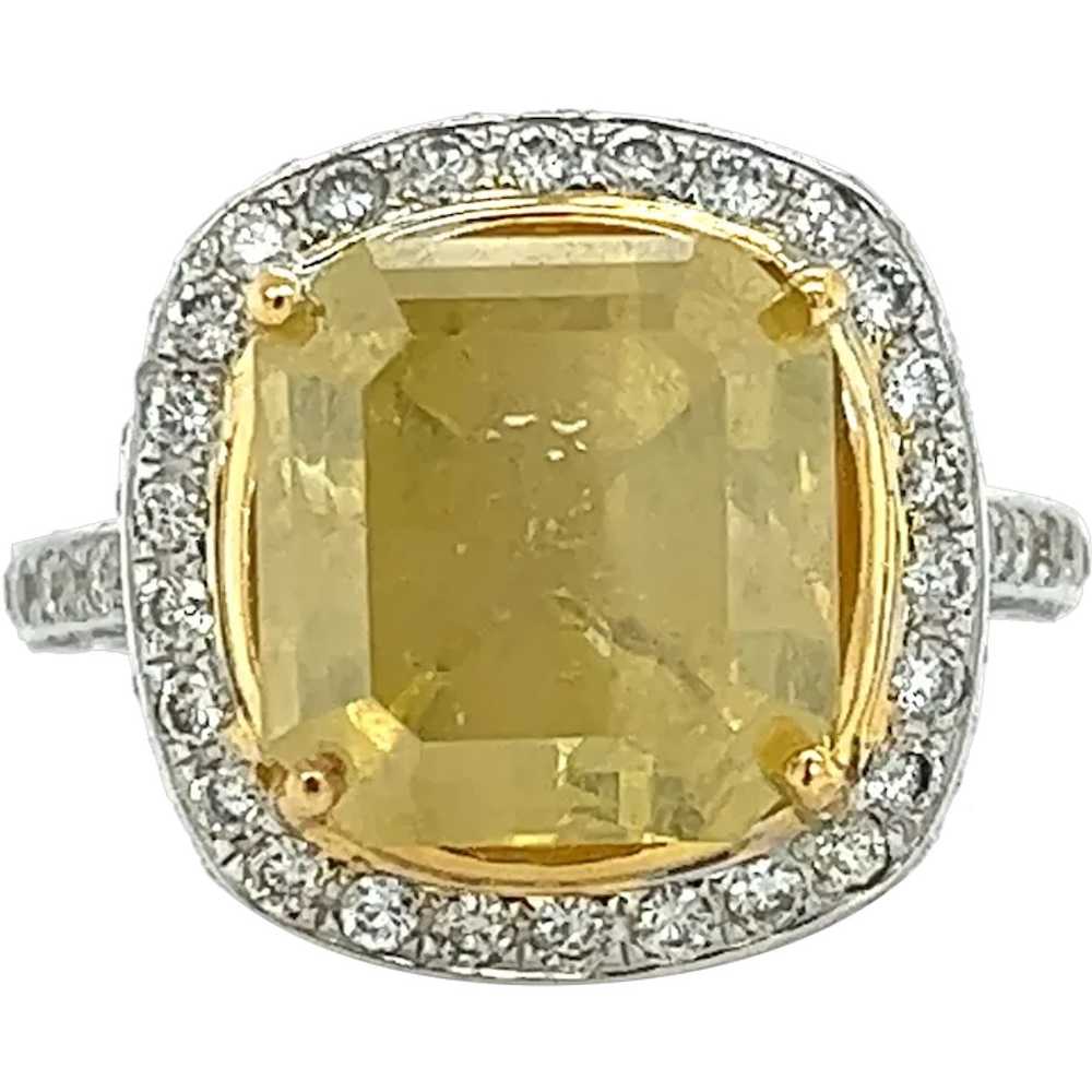 GIA Certified 8.04 Carat Fancy Deep Yellow Natura… - image 1