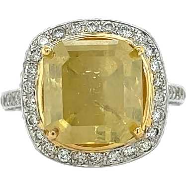 GIA Certified 8.04 Carat Fancy Deep Yellow Natura… - image 1