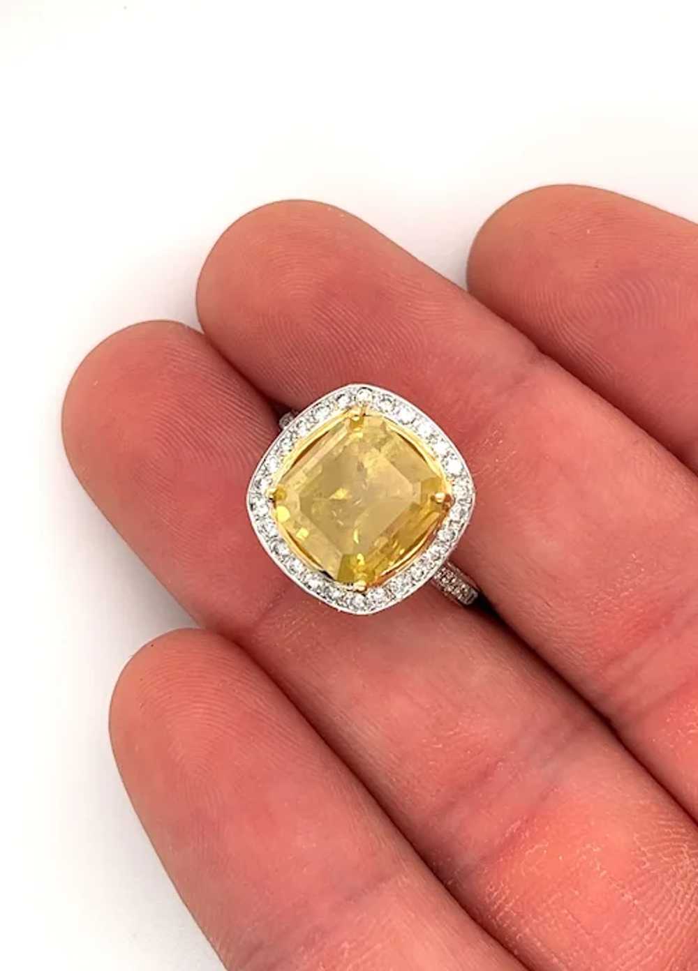 GIA Certified 8.04 Carat Fancy Deep Yellow Natura… - image 4