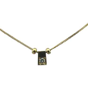 14KY 0.08ctw Diamond Pendant with 16'' Necklace - image 1