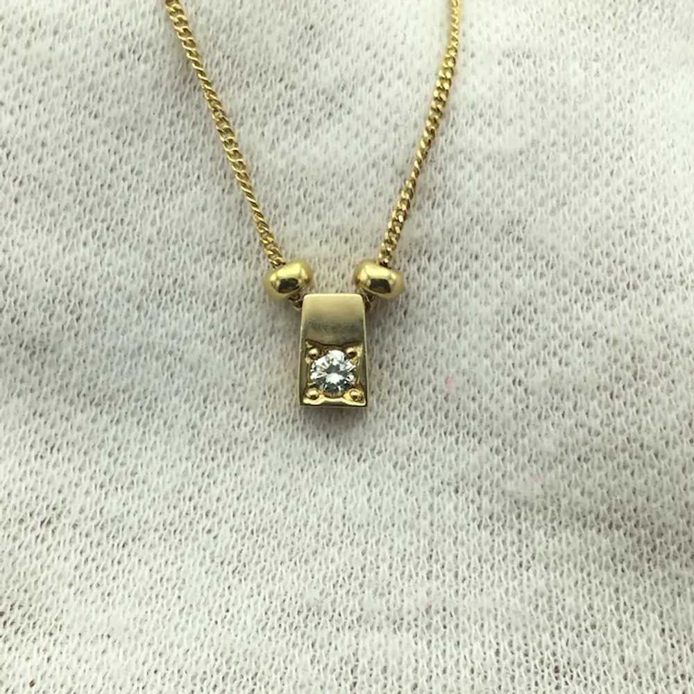 14KY 0.08ctw Diamond Pendant with 16'' Necklace - image 3