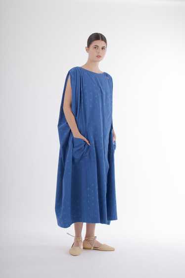 1986 Issey Miyake Plantation Cerulean Blue Kaftan