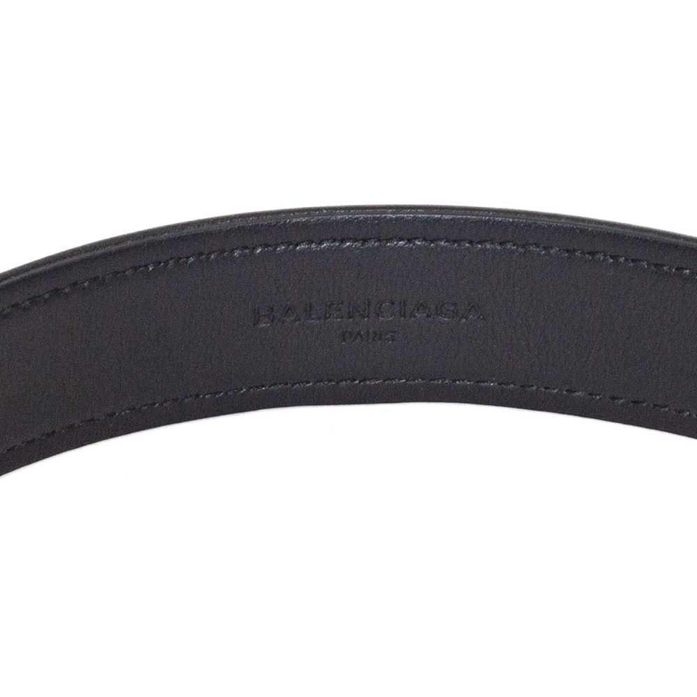 Black Leather Logo-Printed Belt - image 11