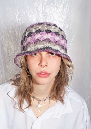 Vintage Bucket Hat 90s Handmade Crochet Accessory - image 1