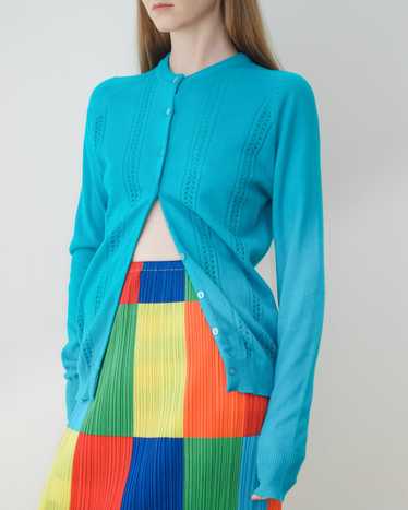 60s Turquoise Cardigan Sweater